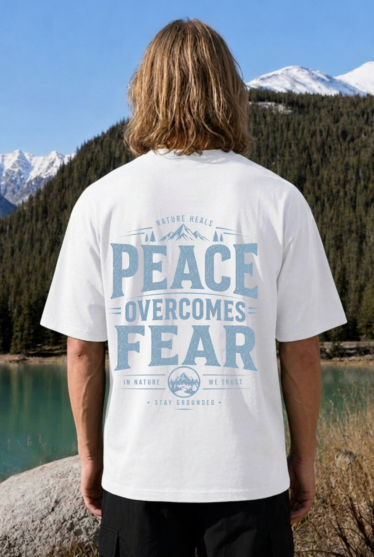 PEACE OVERCOMES FEAR - OVERSIZED SHIRT