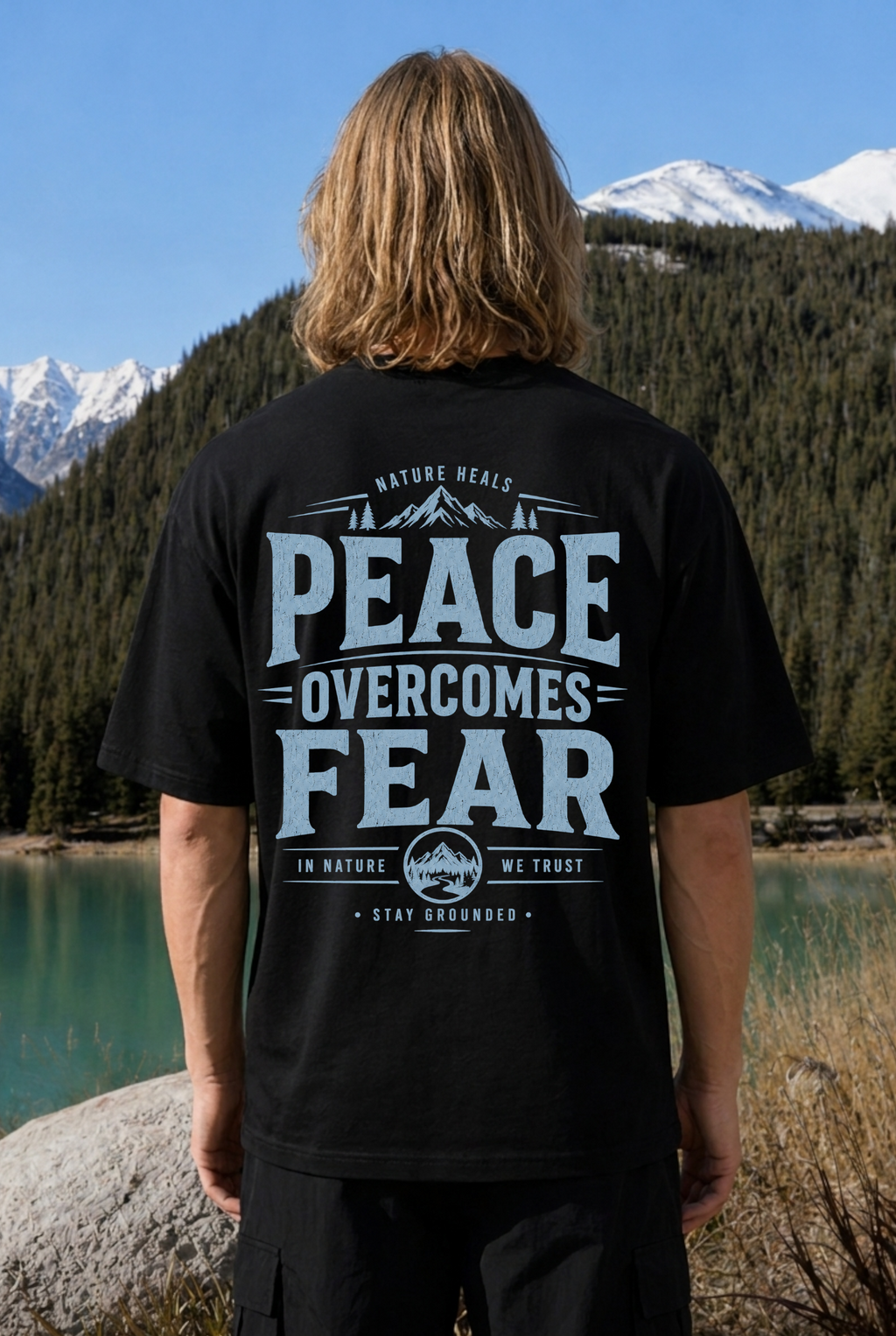 PEACE OVERCOMES FEAR - OVERSIZED SHIRT