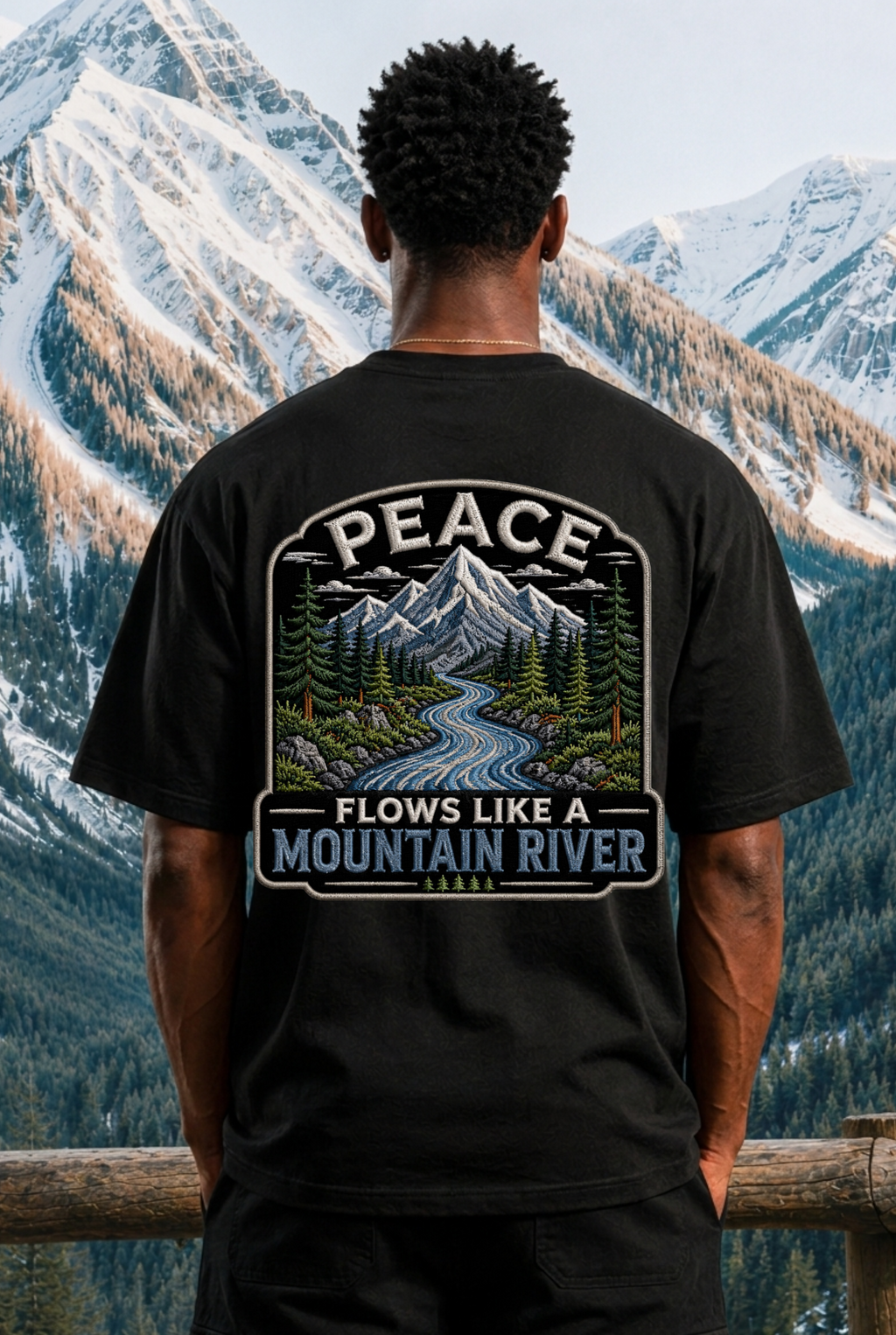 PEACE FLOWS LIKE A MOUNTAIN RIVER - OVERSIZED SHIRT