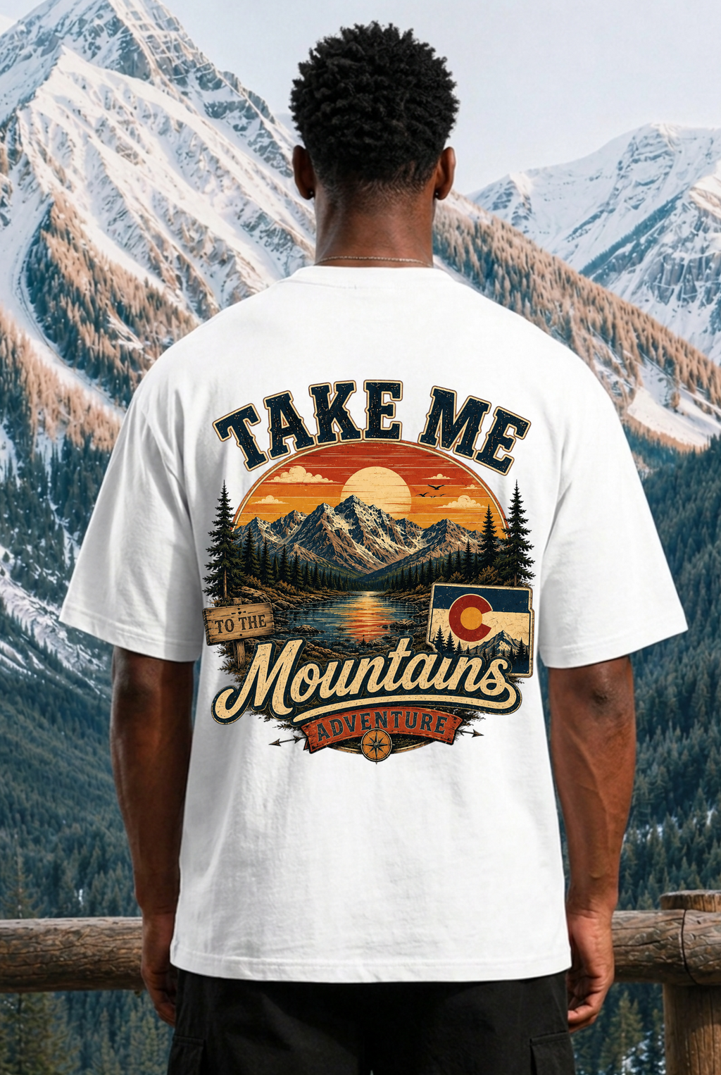 TAKE ME TO THE MOUNTAINS - OVERSIZED SHIRT