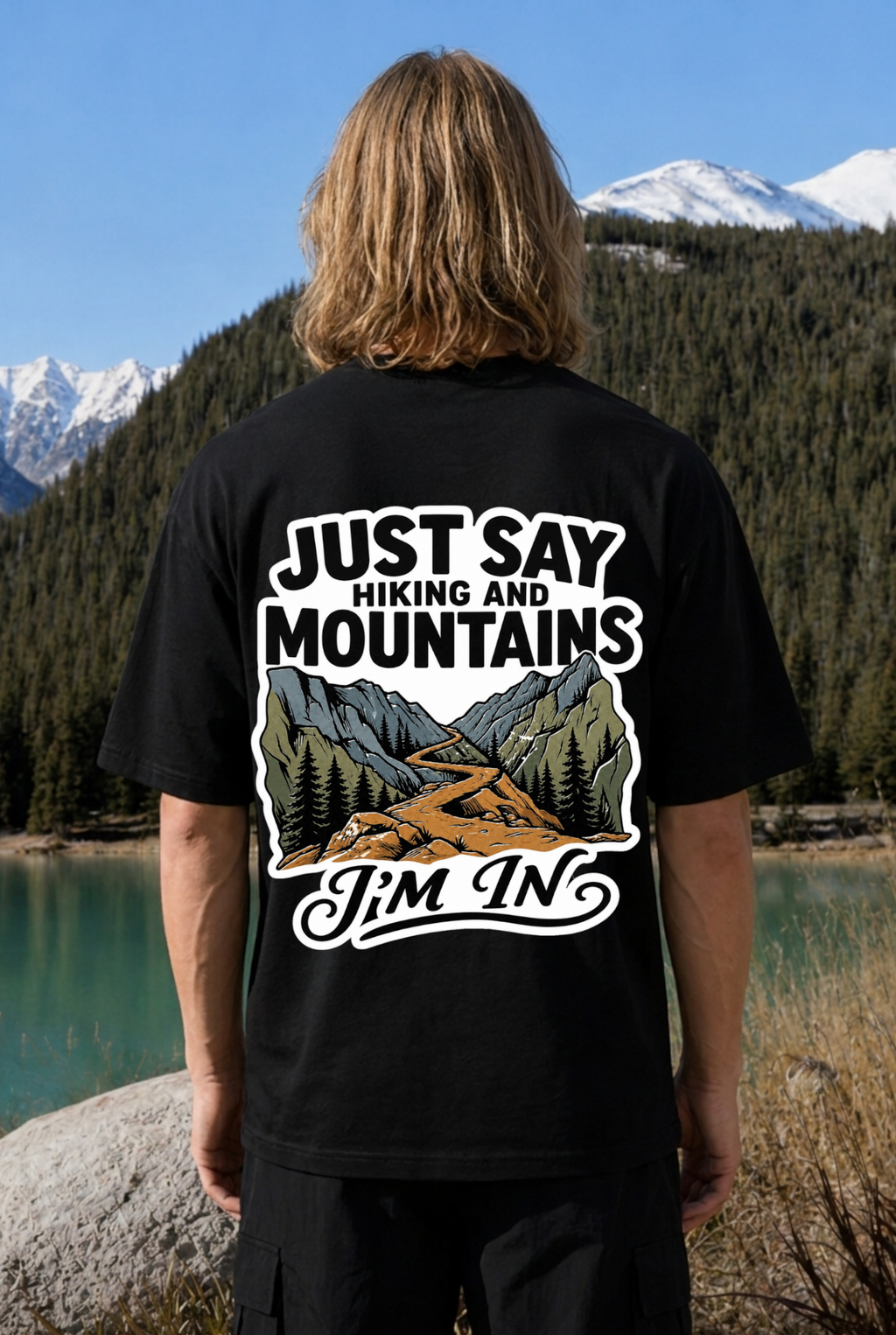 JUST SAY HIKING - OVERSIZED SHIRT