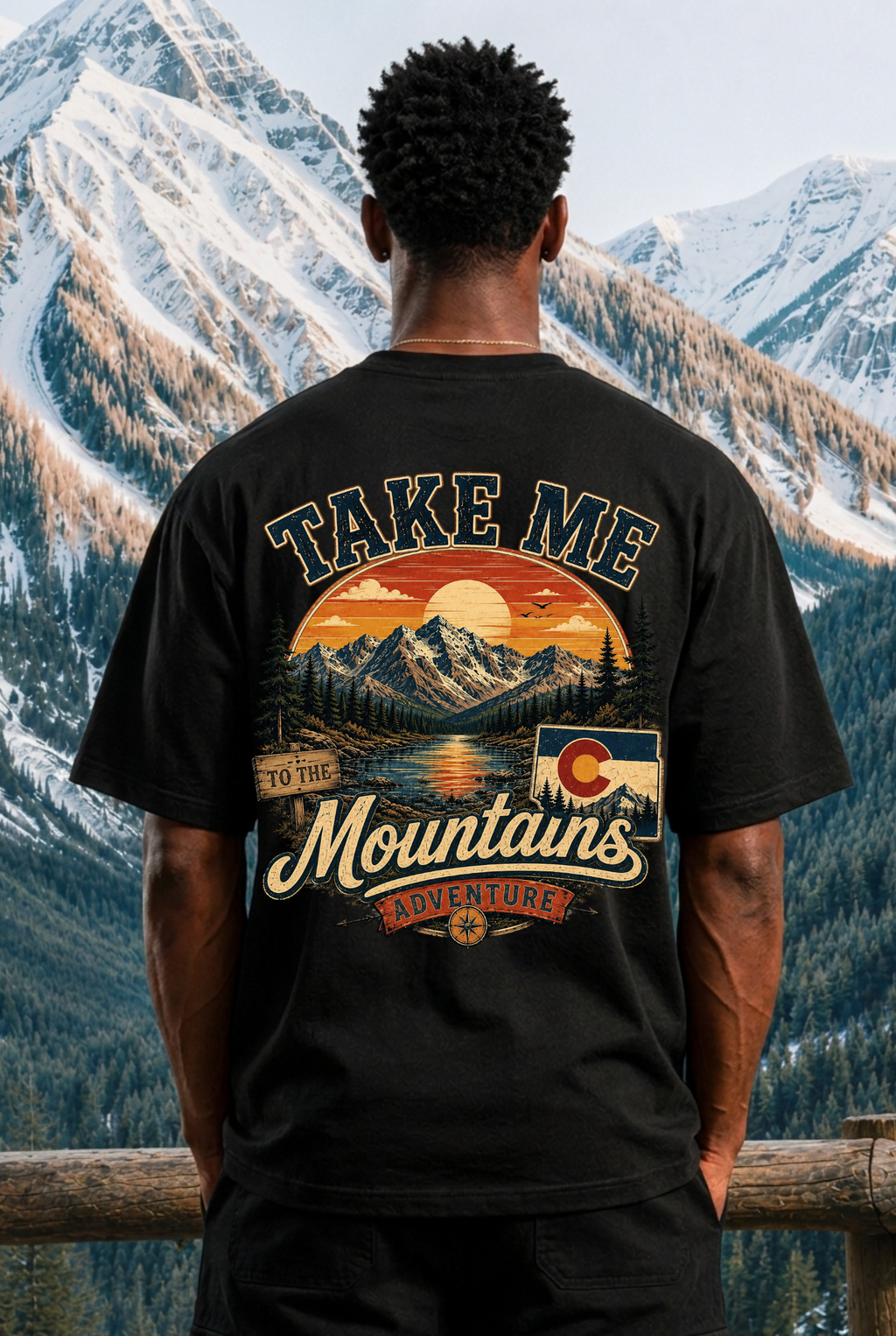 TAKE ME TO THE MOUNTAINS - OVERSIZED SHIRT
