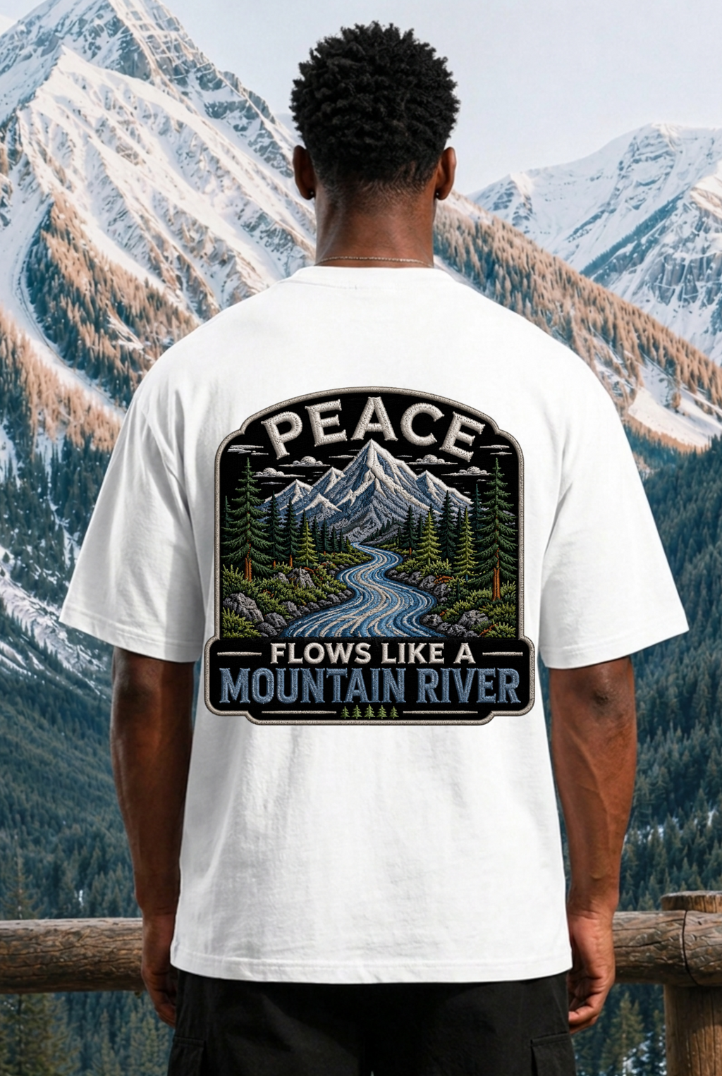 PEACE FLOWS LIKE A MOUNTAIN RIVER - OVERSIZED SHIRT