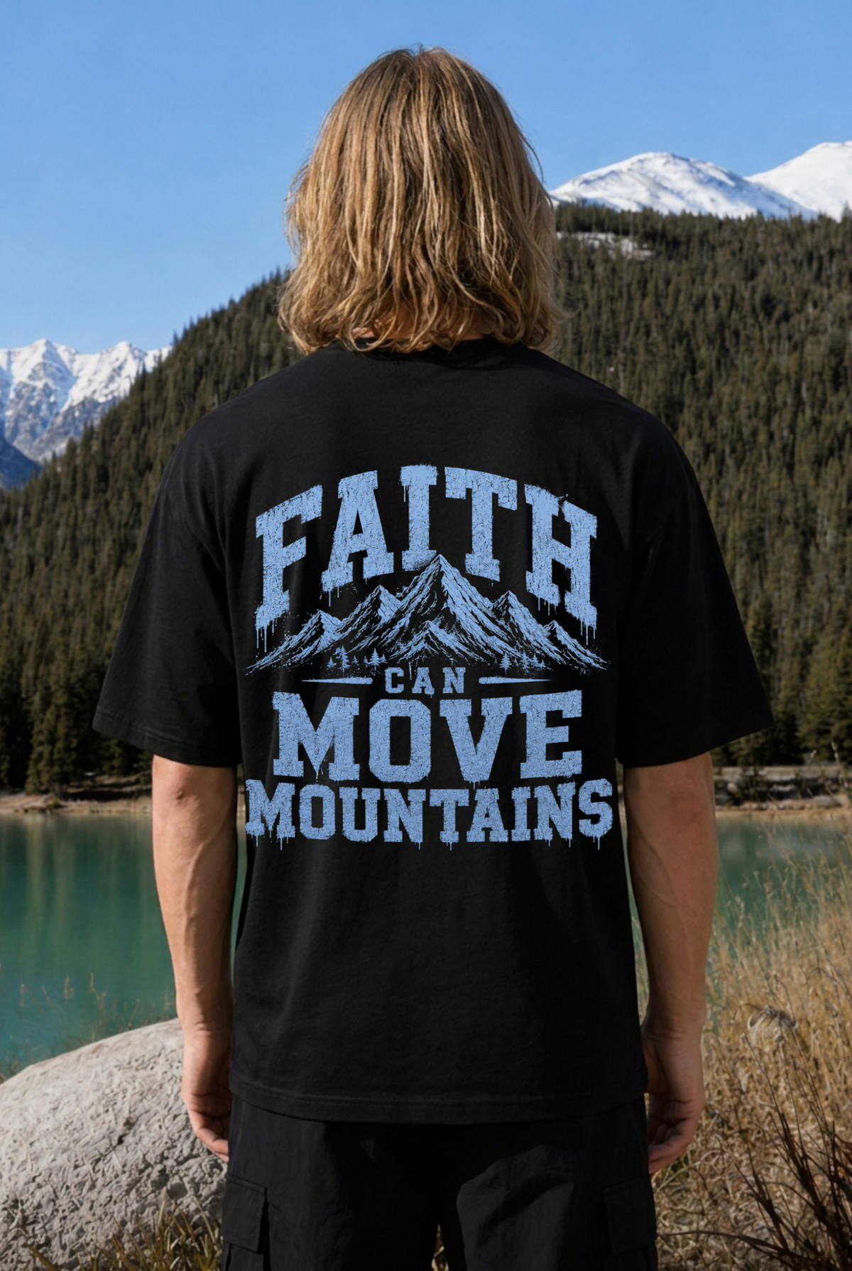 FAITHCAN MOVES MOUNTAINS - OVERSIZED SHIRT