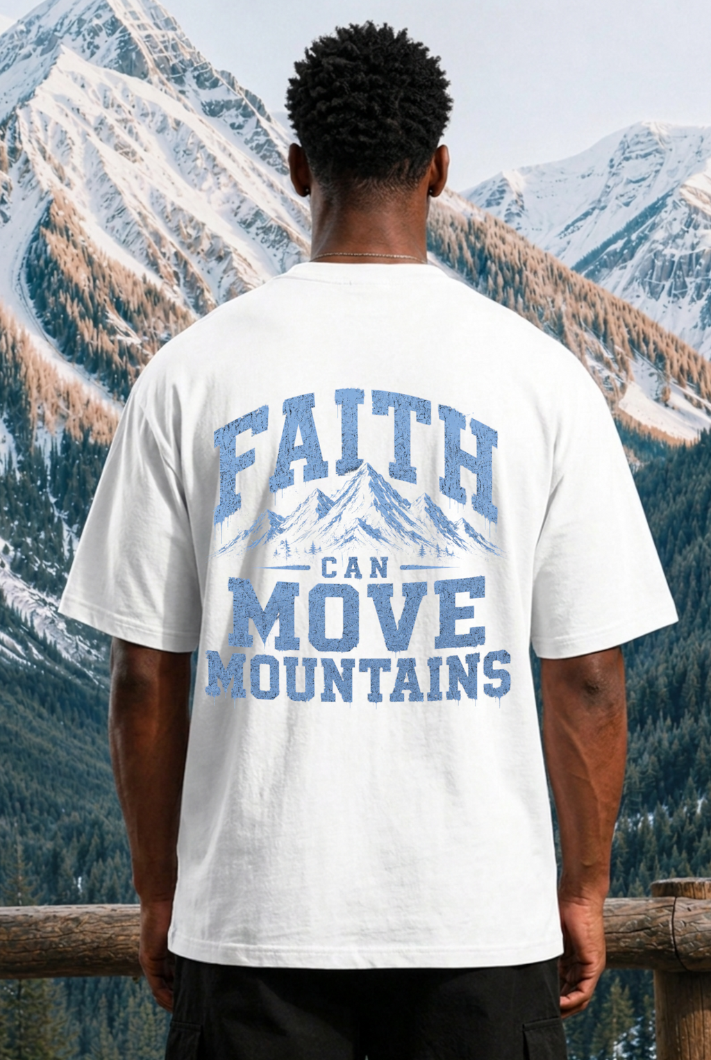 FAITHCAN MOVES MOUNTAINS - OVERSIZED SHIRT