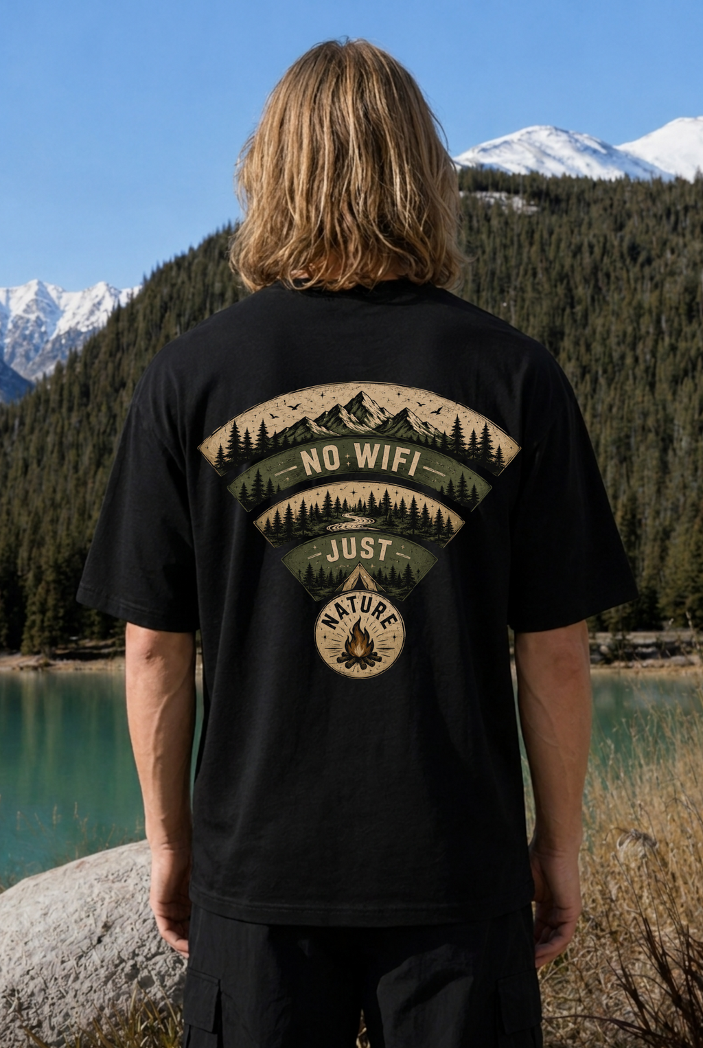 NO WIFI JUST NATURE - OVERSIZED SHIRT