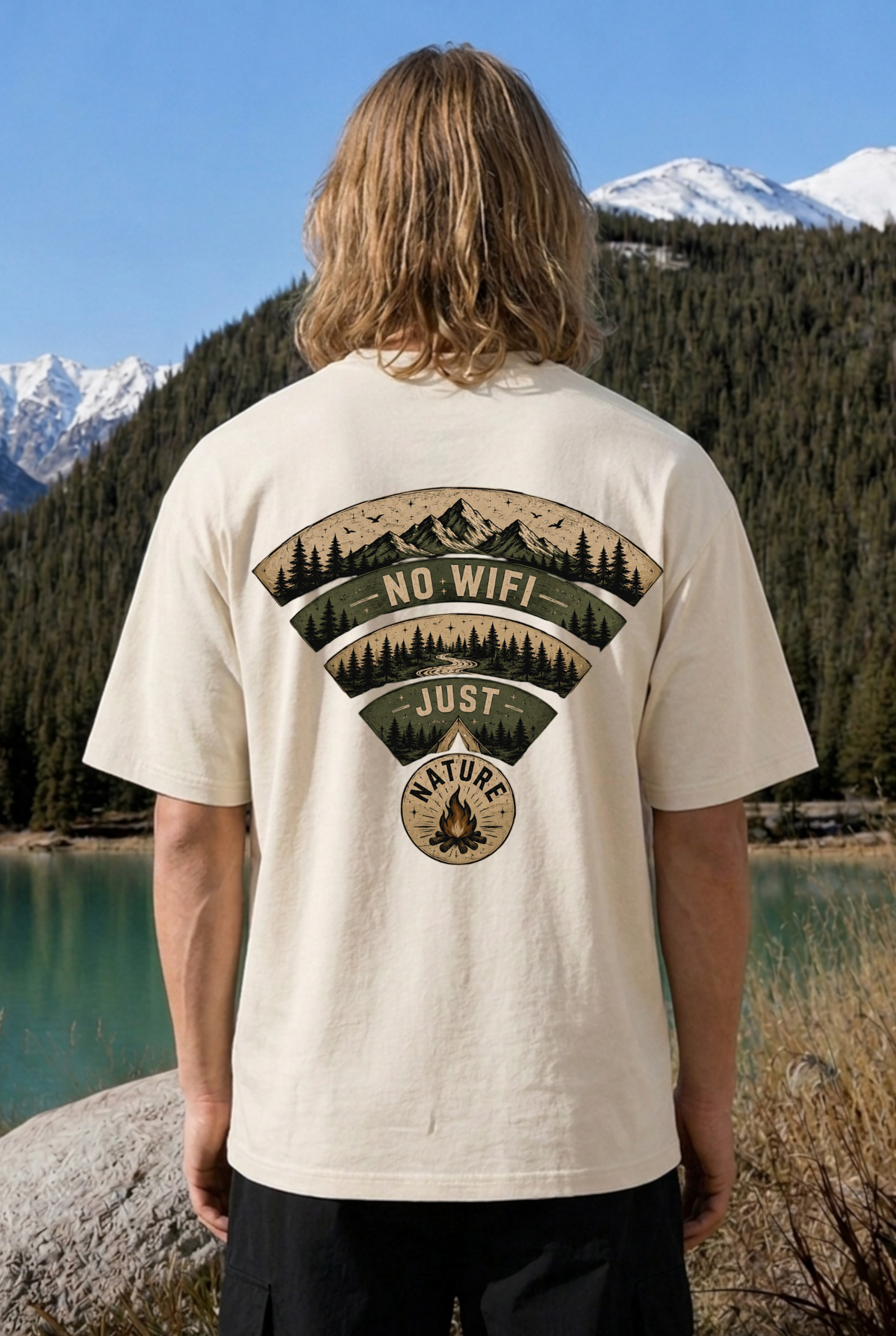 NO WIFI JUST NATURE - OVERSIZED SHIRT