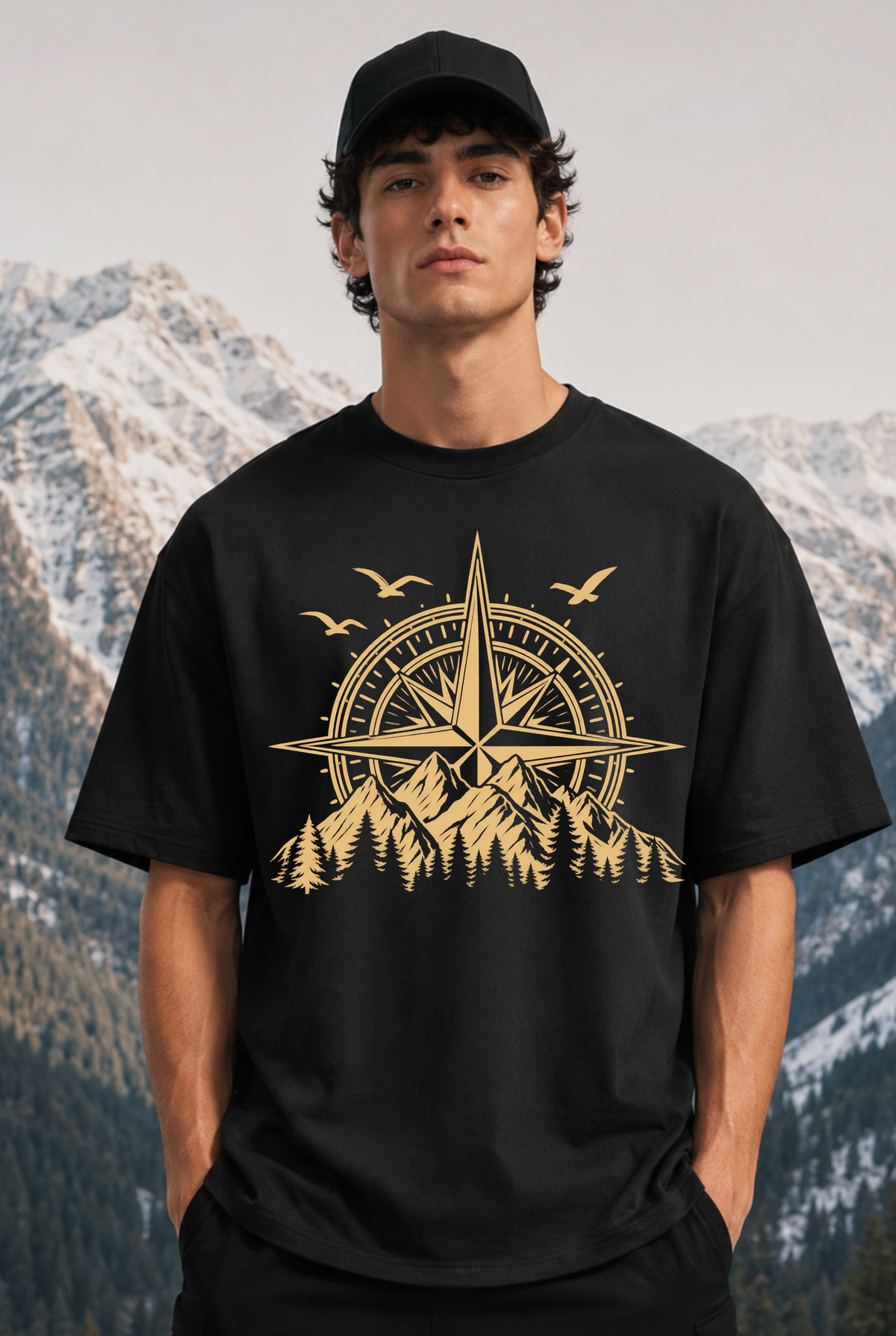 KOMPASS + BERGE - OVERSIZED SHIRT