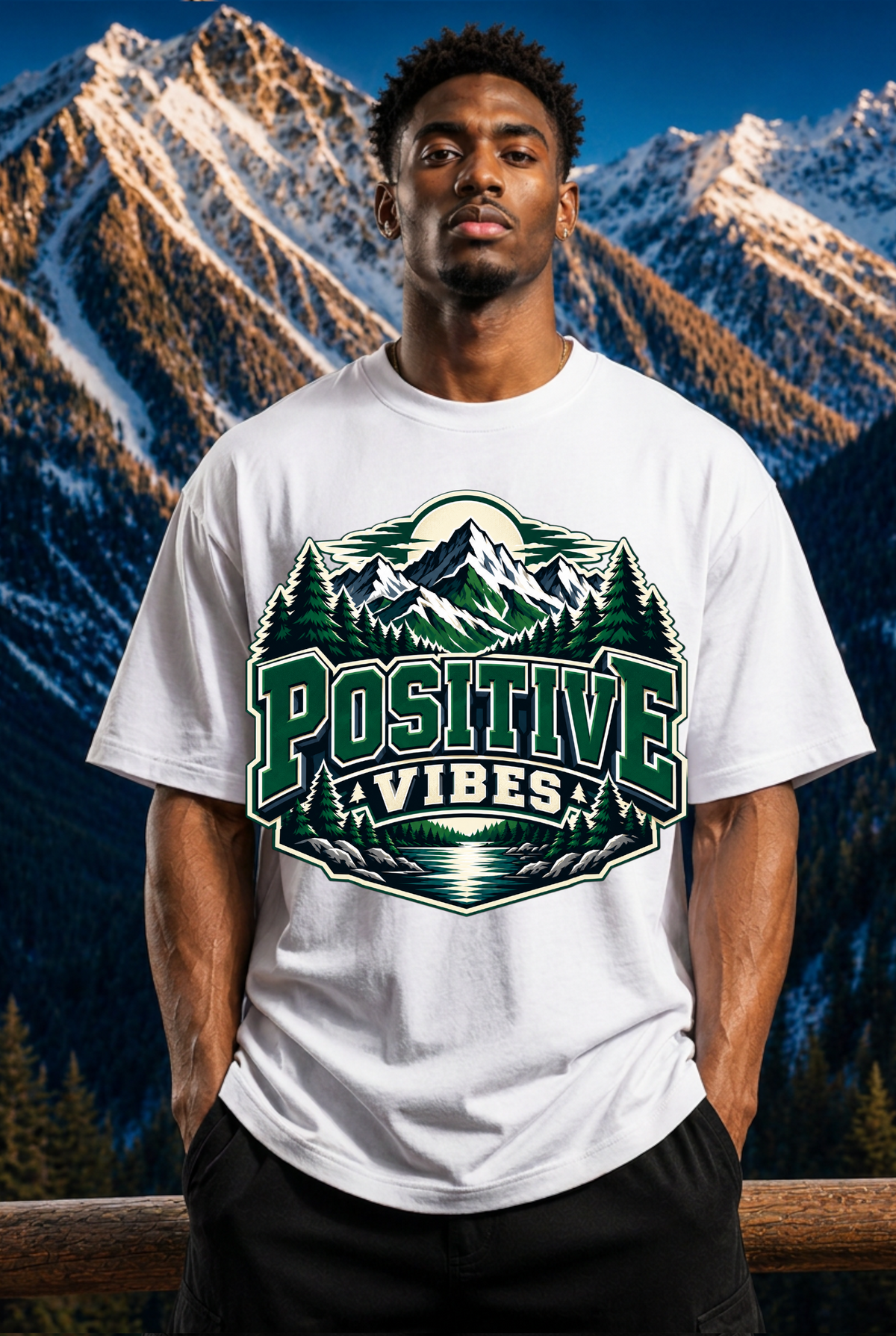 POSITIVE VIBES - OVERSIZED SHIRT
