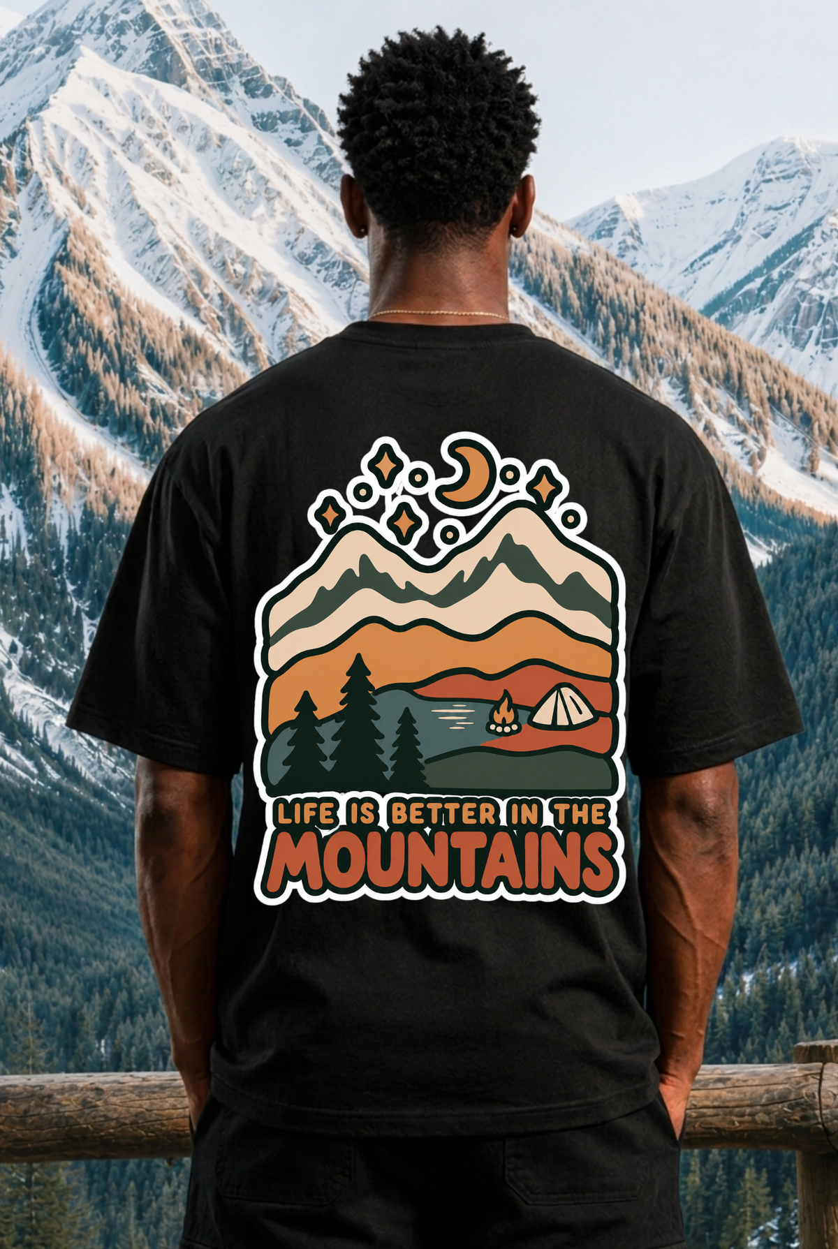 LIFE IS BETTER IN THE MOUNTAINS - OVERSIZED SHIRT