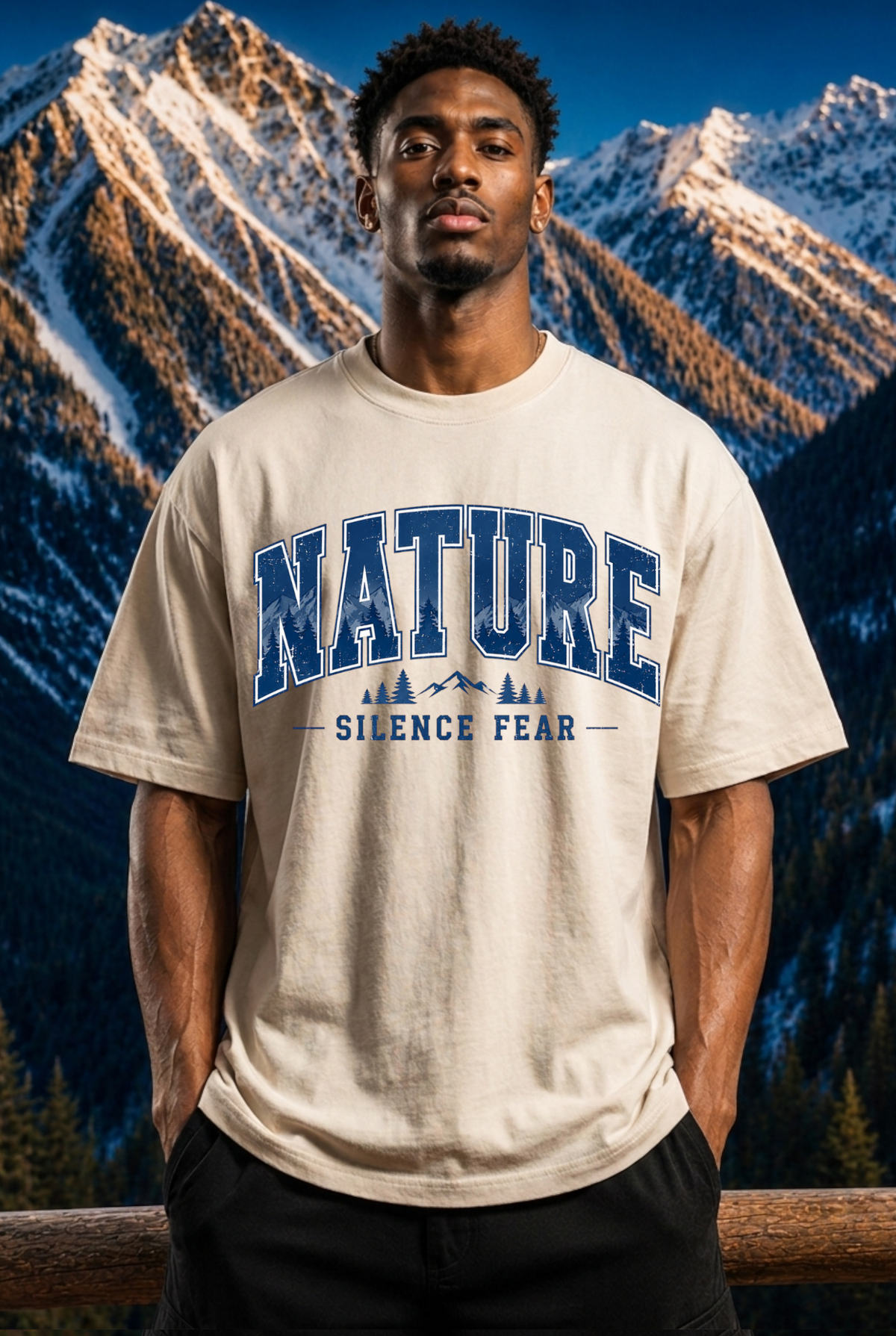 NATURE SILENCE FEAR - OVERSIZED SHIRT