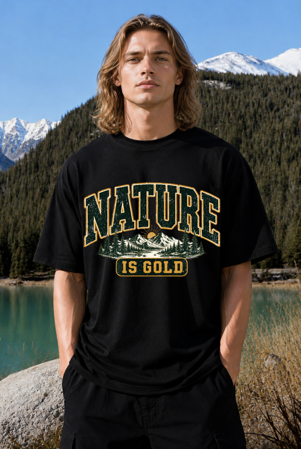 NATURE IS GOLD - OVERSIZED SHIRT