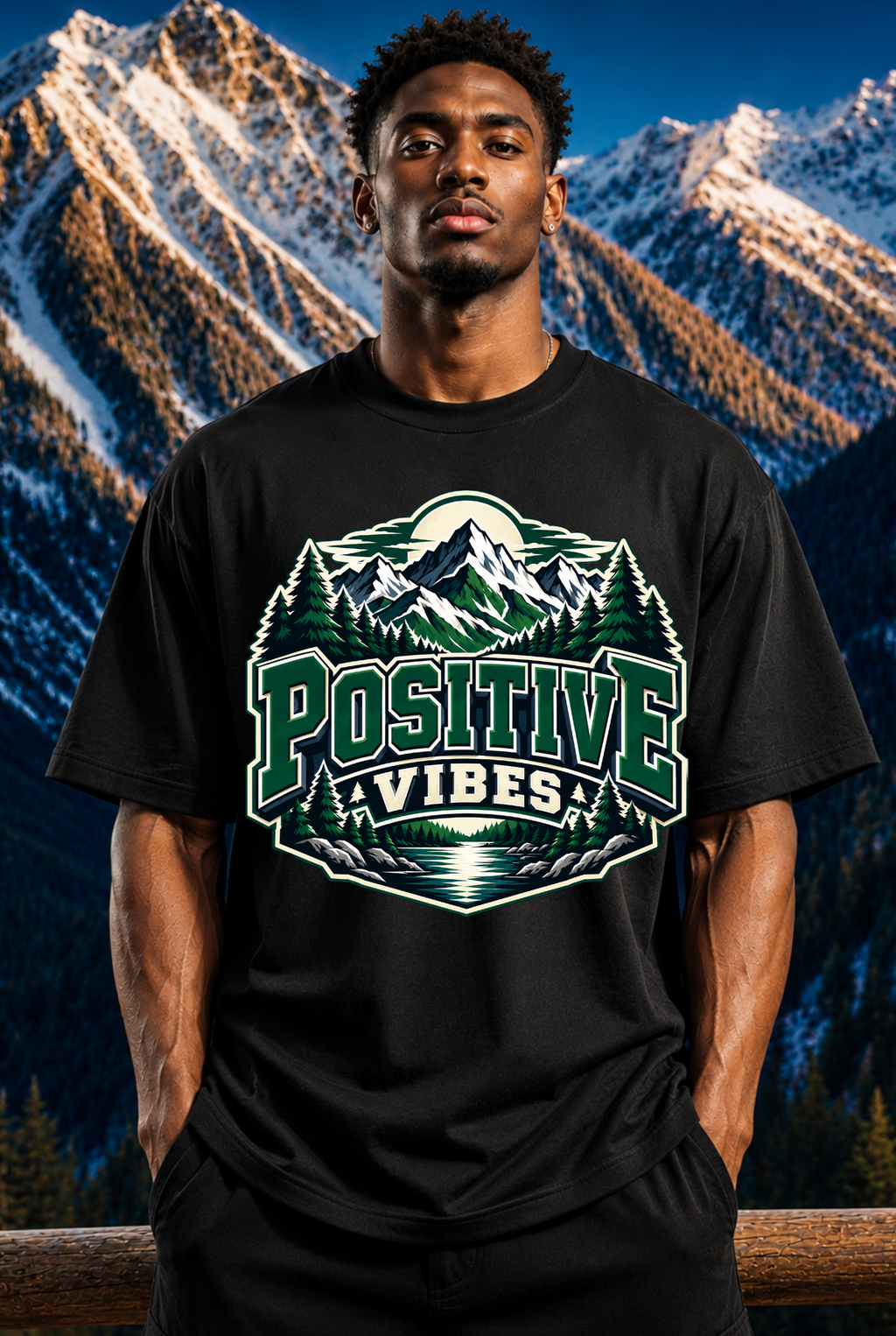 POSITIVE VIBES - OVERSIZED SHIRT