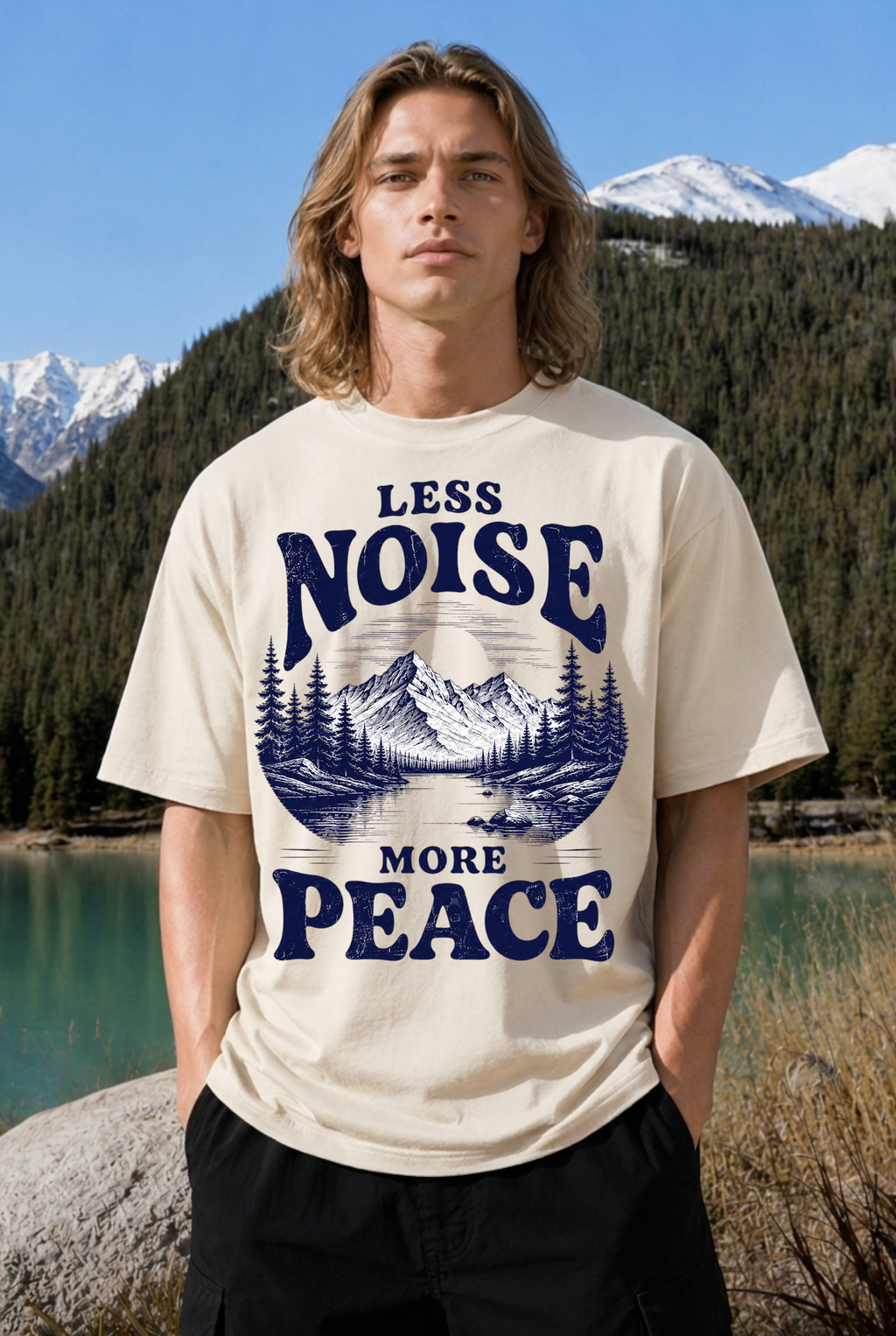 LESS NOISE MORE PEACE - OVERSIZED SHIRT