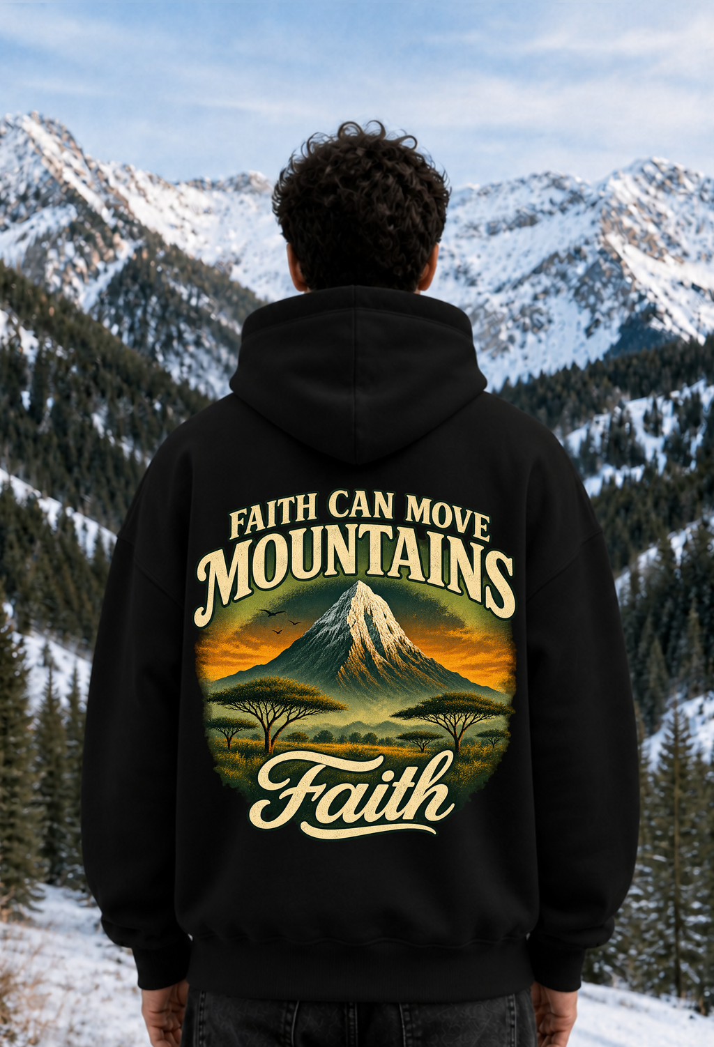 FAITH CAN MOVE MOUNTAINS - OVERSIZED HOODIE