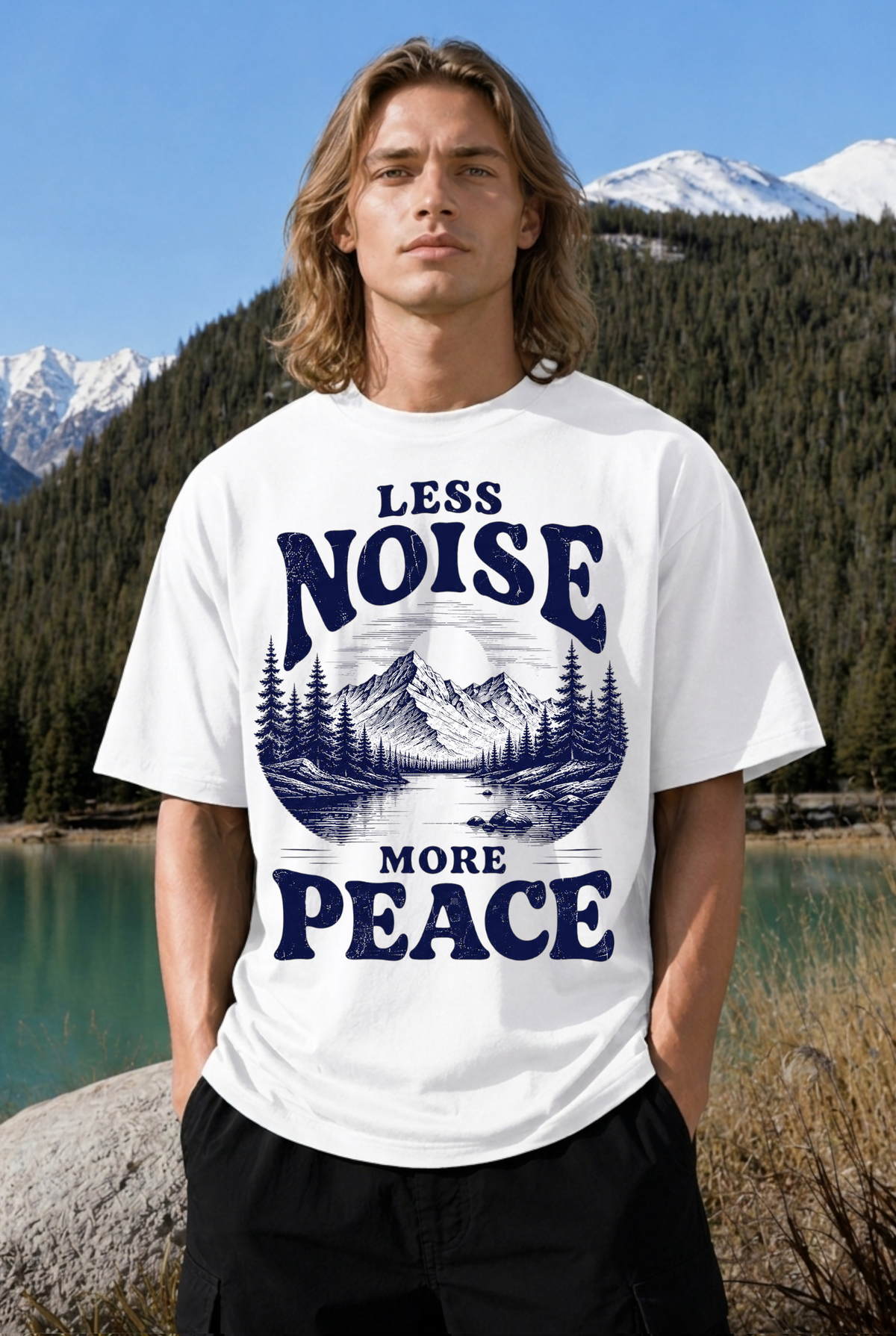 LESS NOISE MORE PEACE - OVERSIZED SHIRT