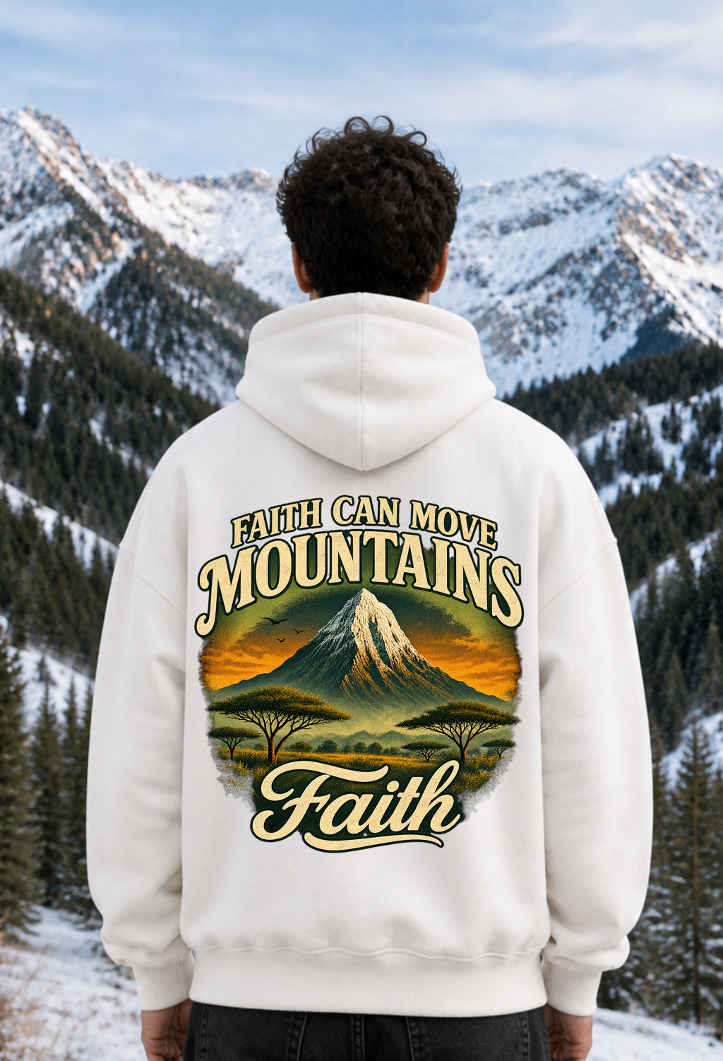 FAITH CAN MOVE MOUNTAINS - OVERSIZED HOODIE
