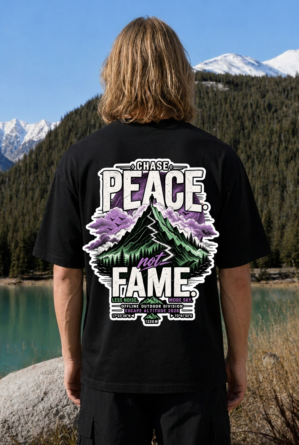 CHASE PEACE NOT FAME - OVERSIZED SHIRT