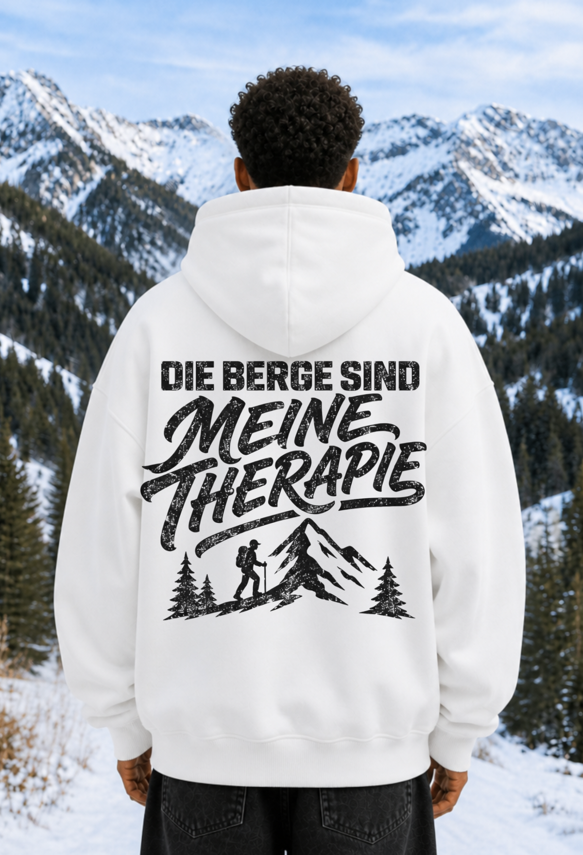 DIE BERGE SIND MEINE THERAPIE - OVERSIZED HOODIE