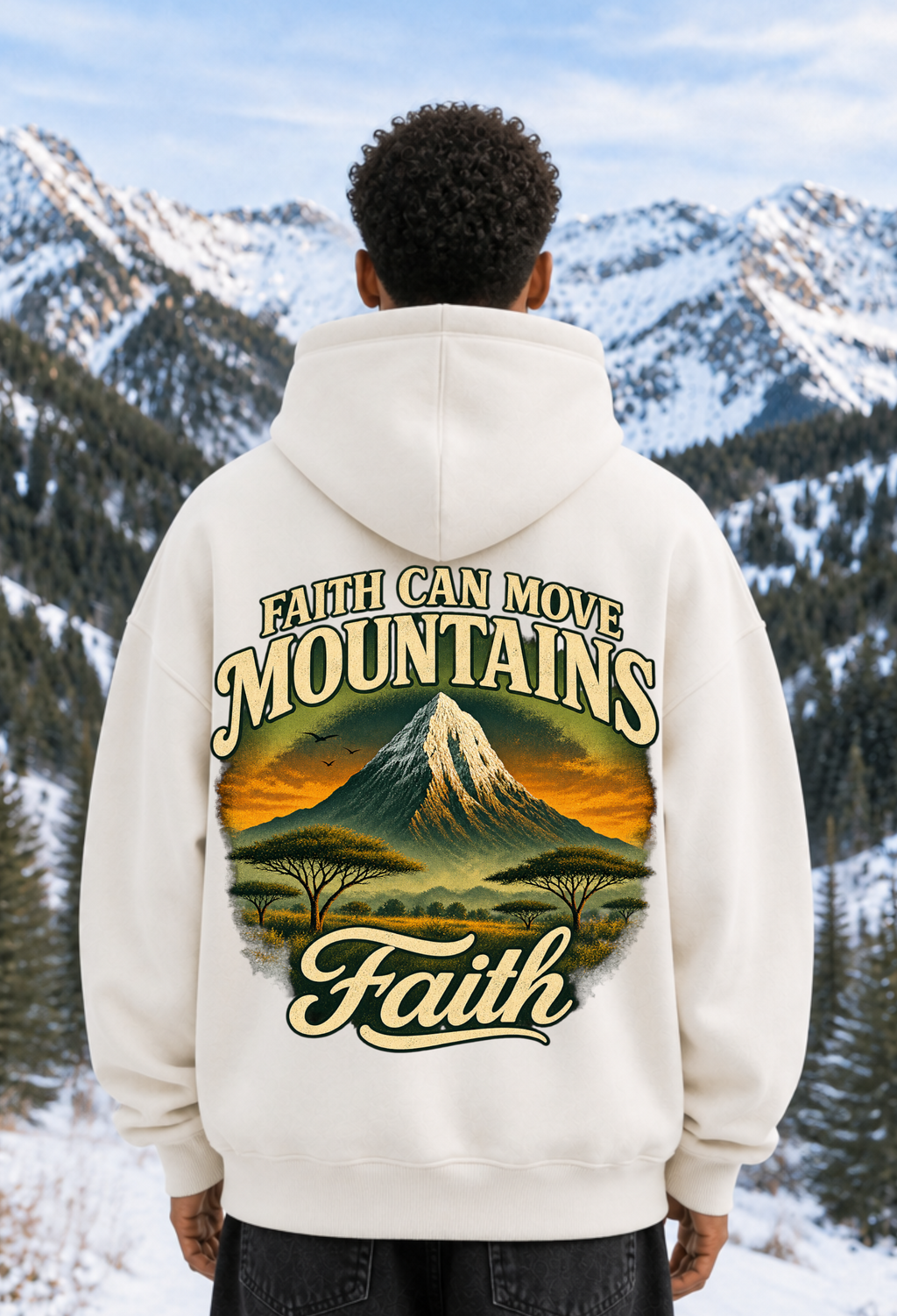 FAITH CAN MOVE MOUNTAINS - OVERSIZED HOODIE