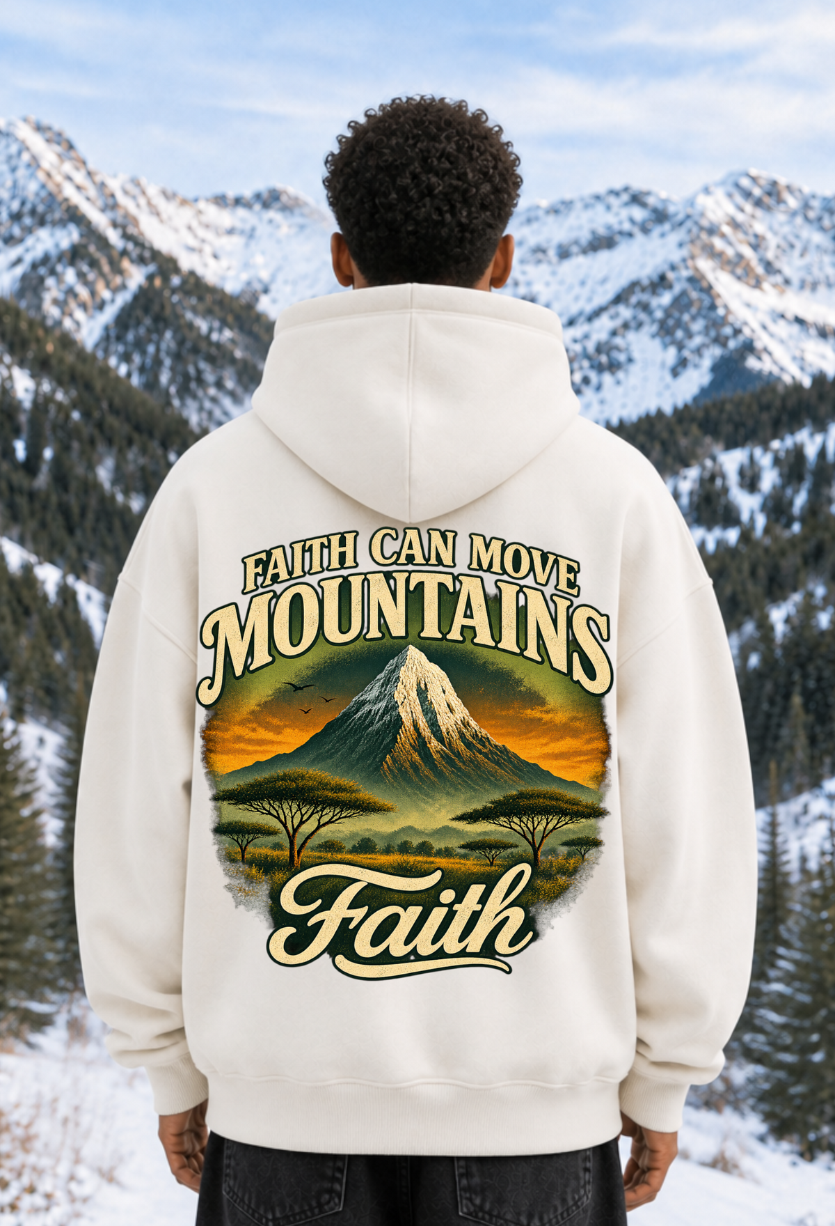 FAITH CAN MOVE MOUNTAINS - OVERSIZED HOODIE
