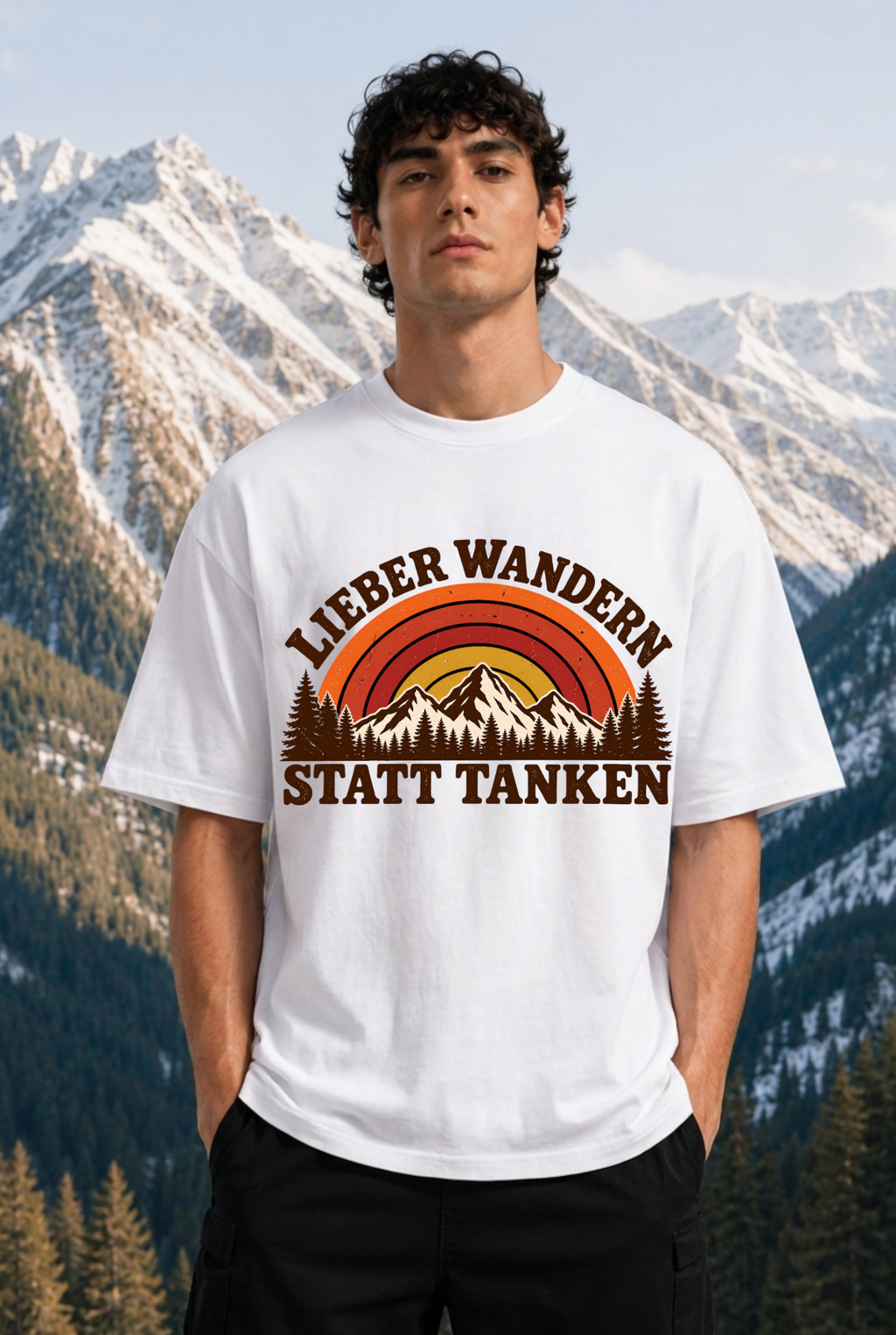 LIEBER WANDERN STATT TANKEN - OVERSIZED SHIRT