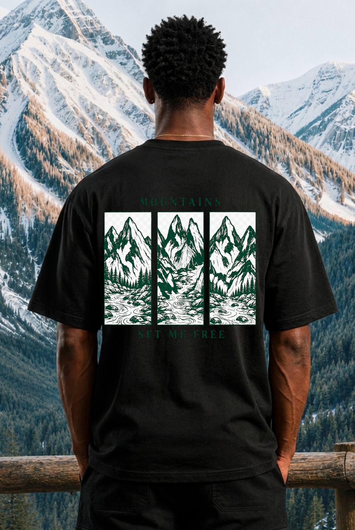 MOUNTAINS SET ME FREE - OVERSIZED SHIRT
