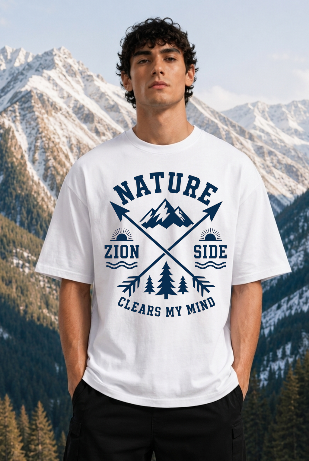 NATURE CLEARS MY MIND - OVERSIZED SHIRT