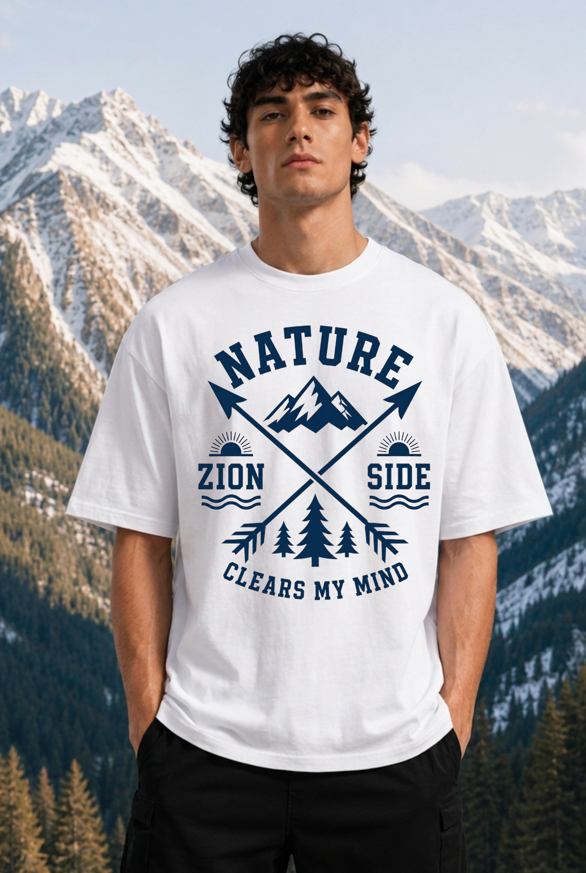NATURE CLEARS MY MIND - OVERSIZED SHIRT