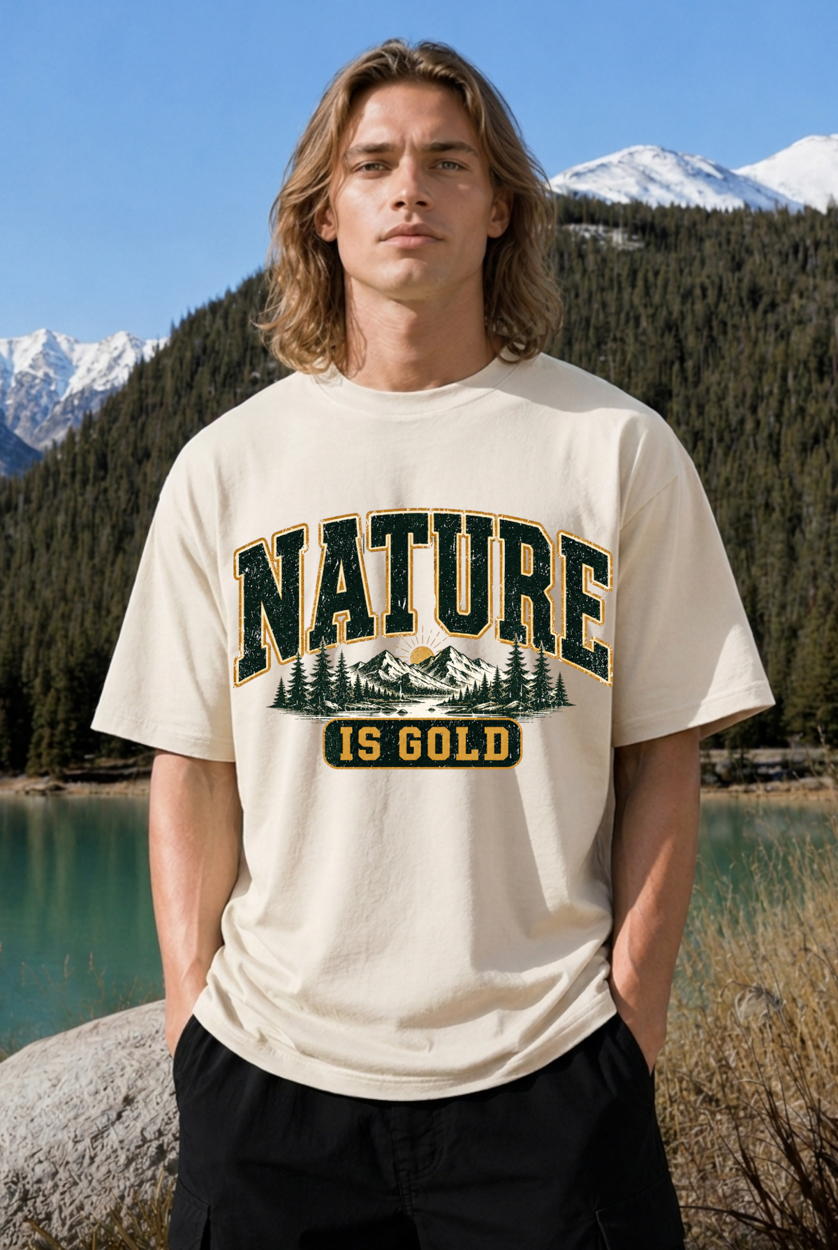 NATURE IS GOLD - OVERSIZED SHIRT
