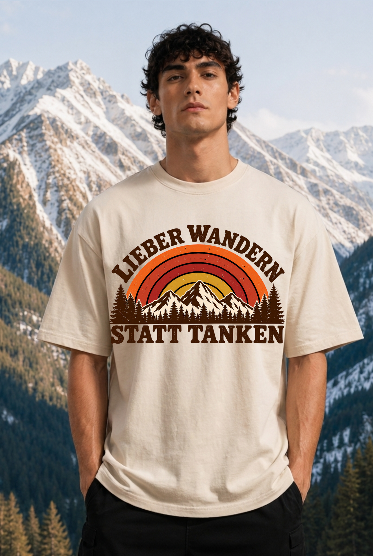 LIEBER WANDERN STATT TANKEN - OVERSIZED SHIRT