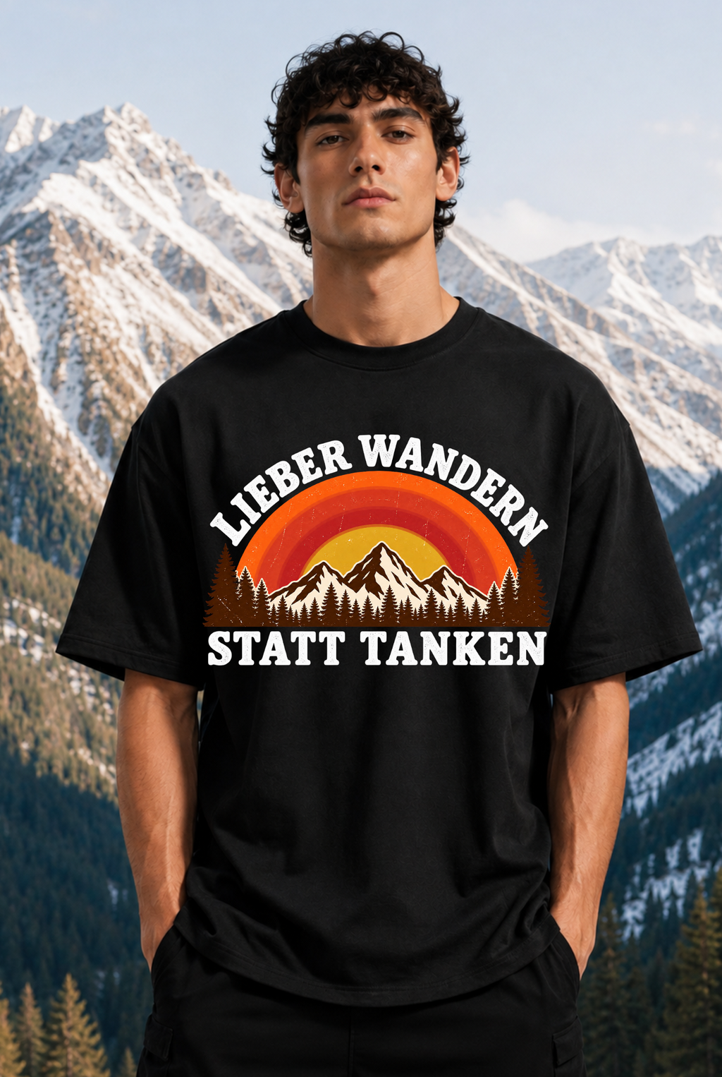 LIEBER WANDERN STATT TANKEN - OVERSIZED SHIRT