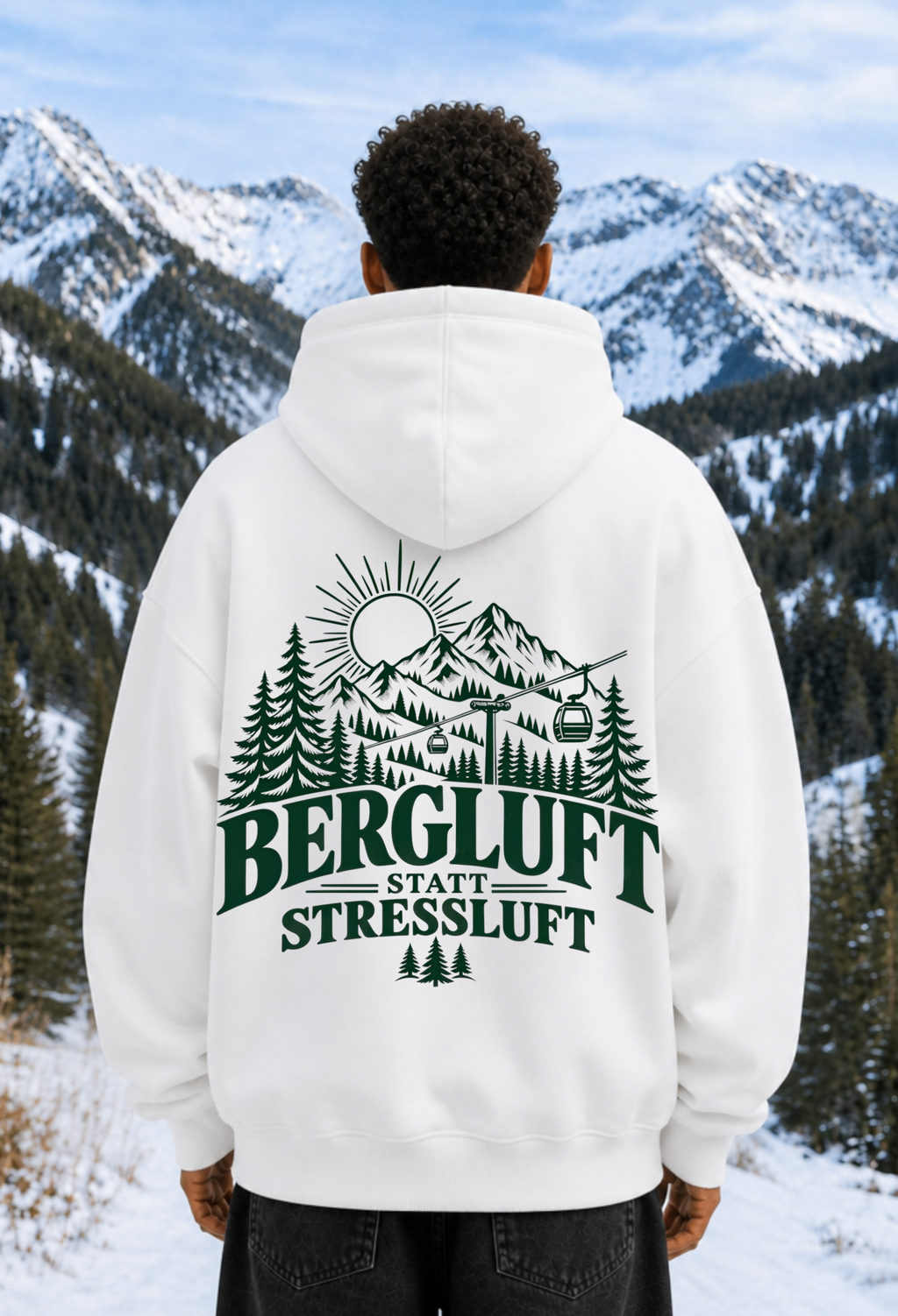 BERGLUFT STATT STRESSLUFT - OVERSIZED HOODIE