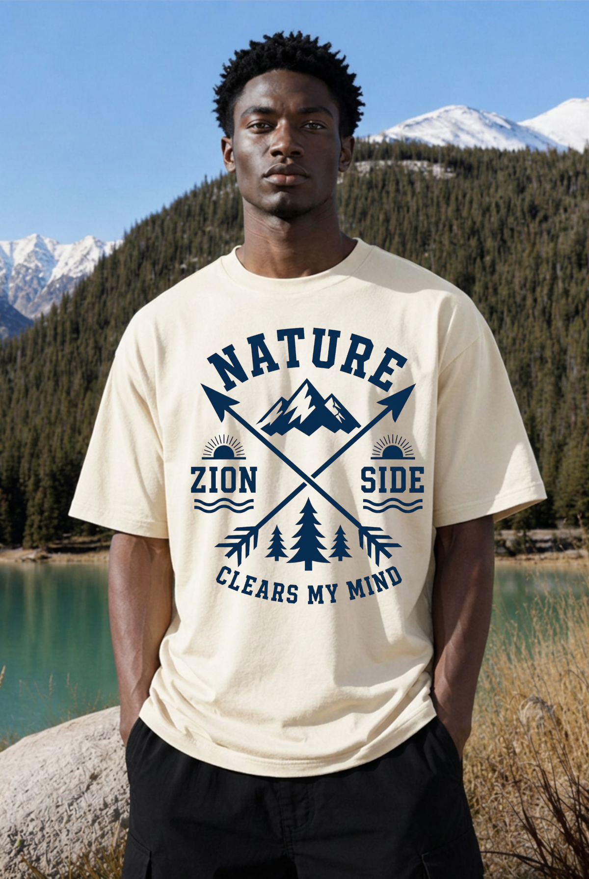 NATURE CLEARS MY MIND - OVERSIZED SHIRT