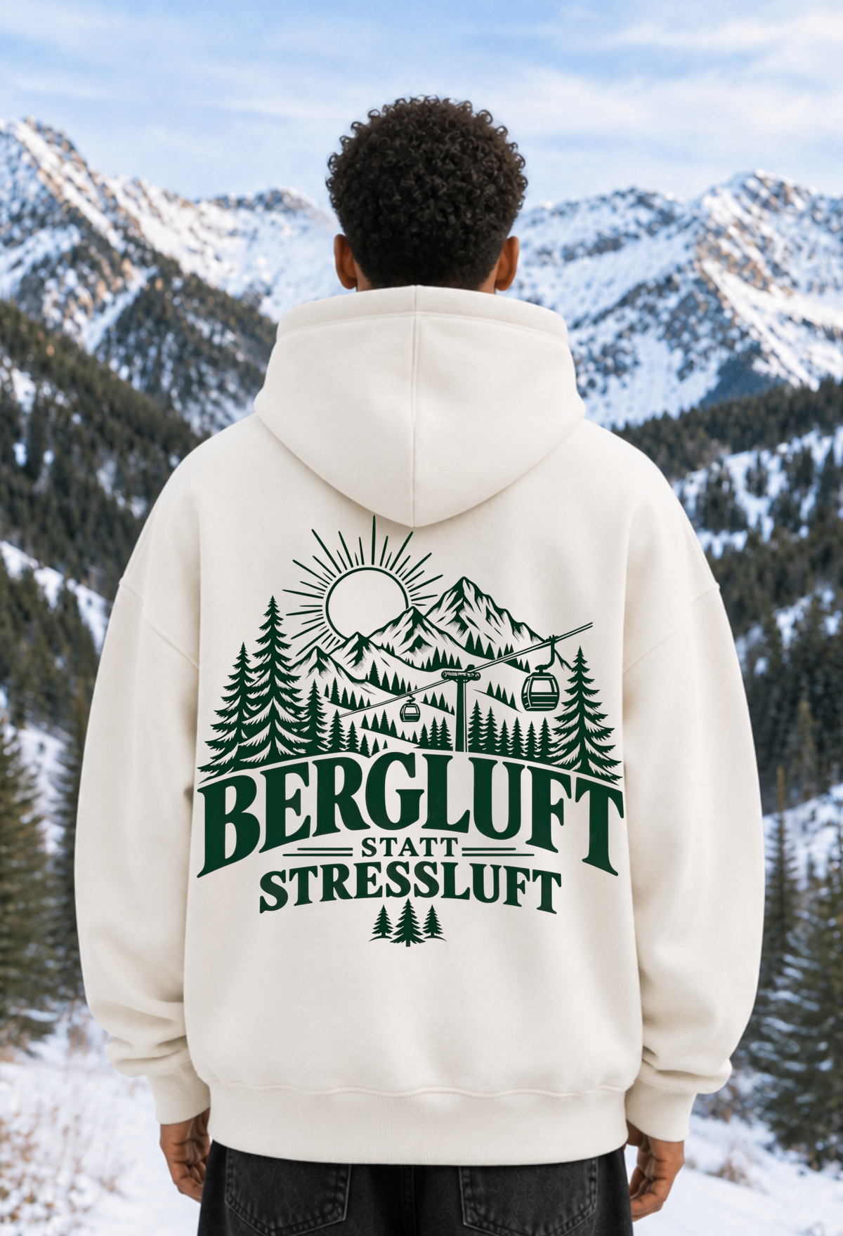 BERGLUFT STATT STRESSLUFT - OVERSIZED HOODIE